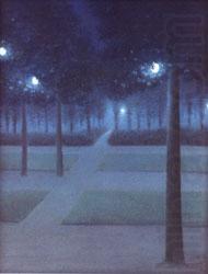 William Degouve De Nuncques Nocturne in the Parc Royal china oil painting image